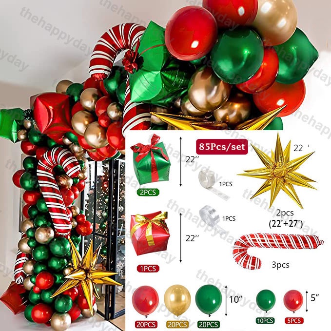 6 pçs vermelho branco verde natal jingle bell ornamentos, fontes