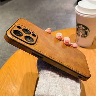 Capa À Prova De Choque De Couro Vintage Para iPhone 18 17 16 15 14 13 12 11 Pro MAX XS XR 7 8 Plus 16 14 Luxo High-end P