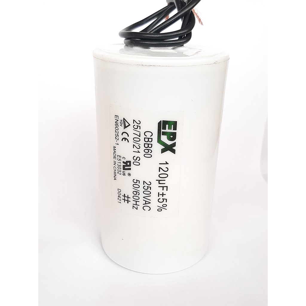 Capacitor Compressor Chiaperini / Motomil 120uf 250v Epx Shopee Brasil