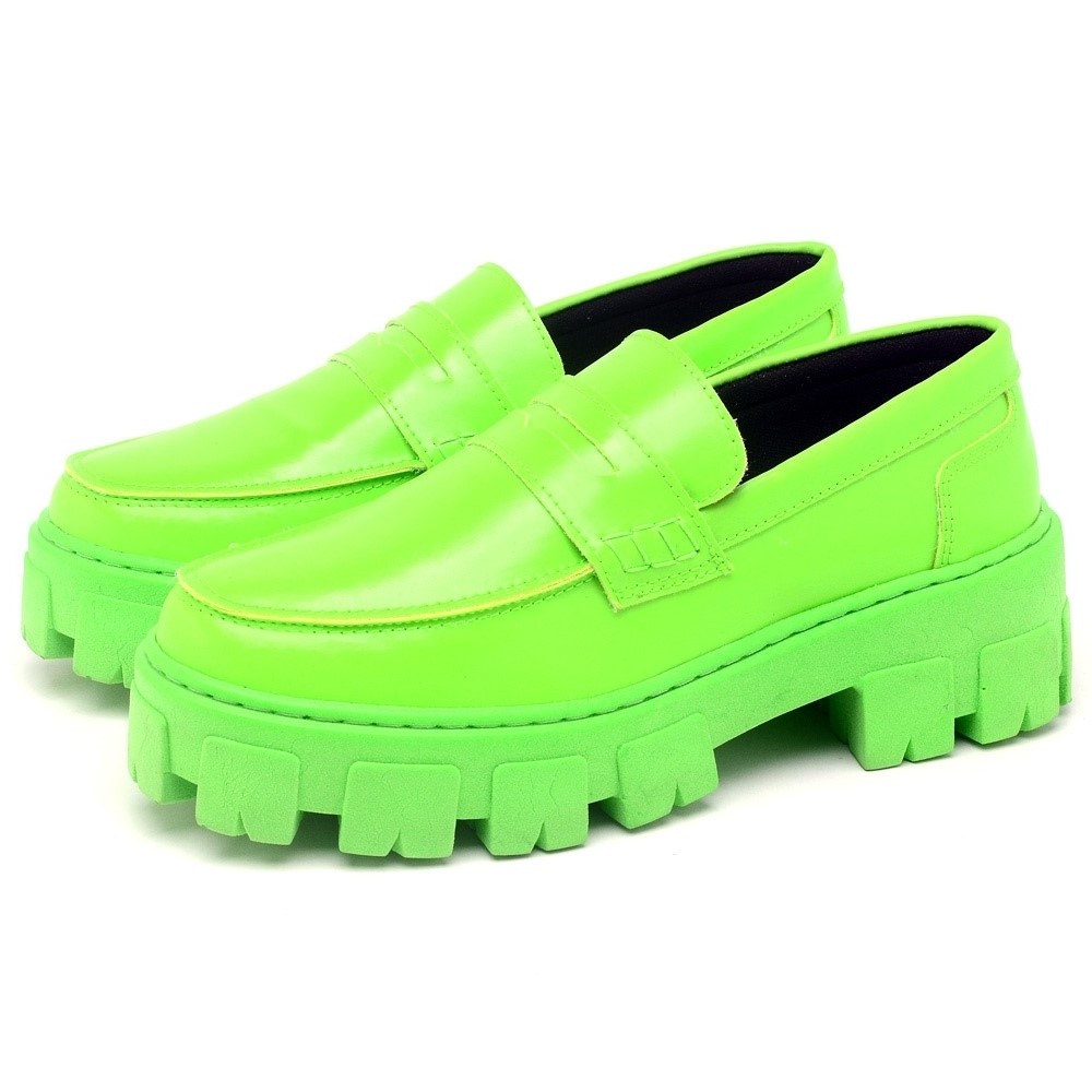 Sapato feminino hot sale neon