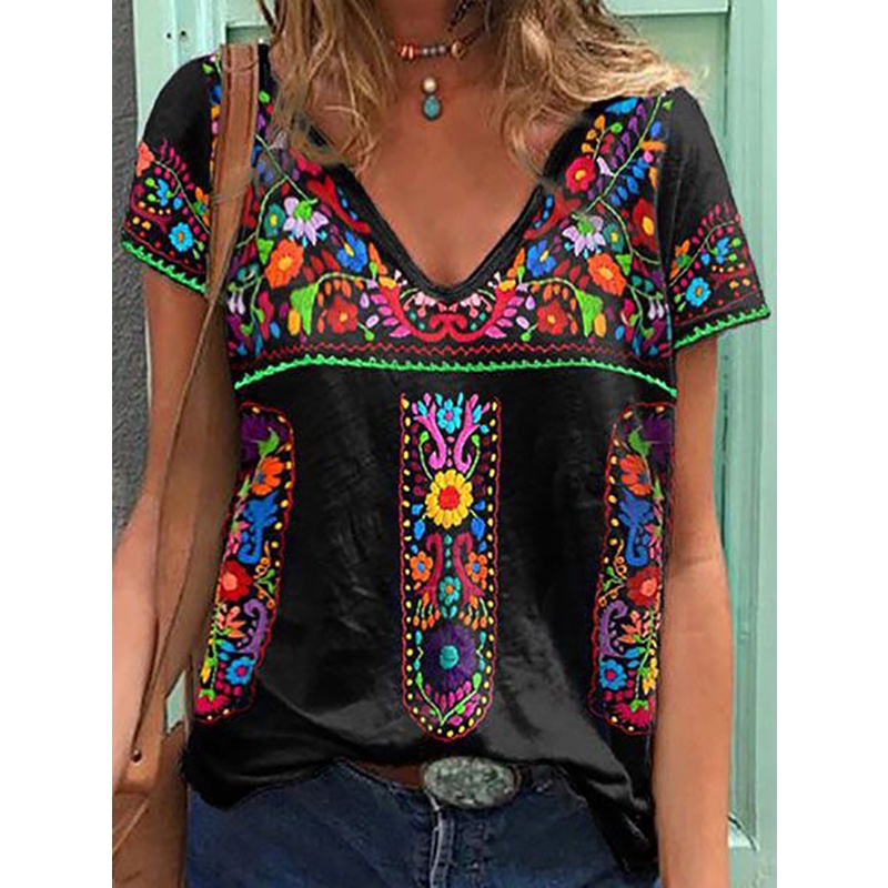 Blusa De Grife 2023 Com Decote Em V Estampado Fashion Casual Top Camisas De  Botão Para Mulheres Blusas De Manga Curta Blusas Florais Para Mulheres  Elegantes Camisas Casuais Blusas De Moda De