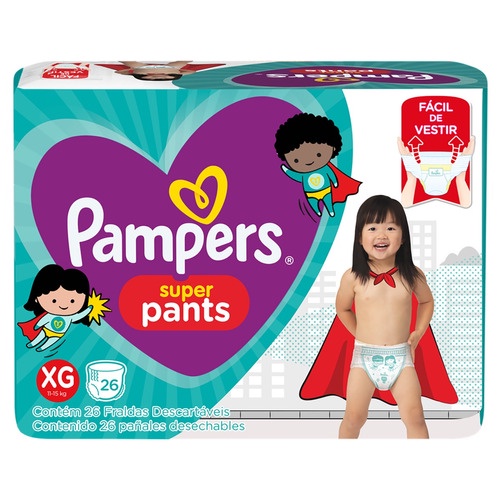 Fralda Descartável Infantil Pants Premium Care XG Pampers Pacote