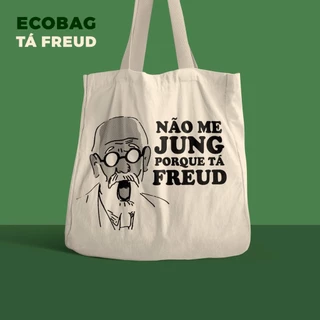 Ecobag Divertida Psicologia - Sacola reutilizável - Algodão Cru