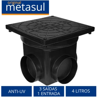 Caixa de Passagem Inspeção 4Litros P/ Elétrica/Esgoto/Gordura Com Tampa