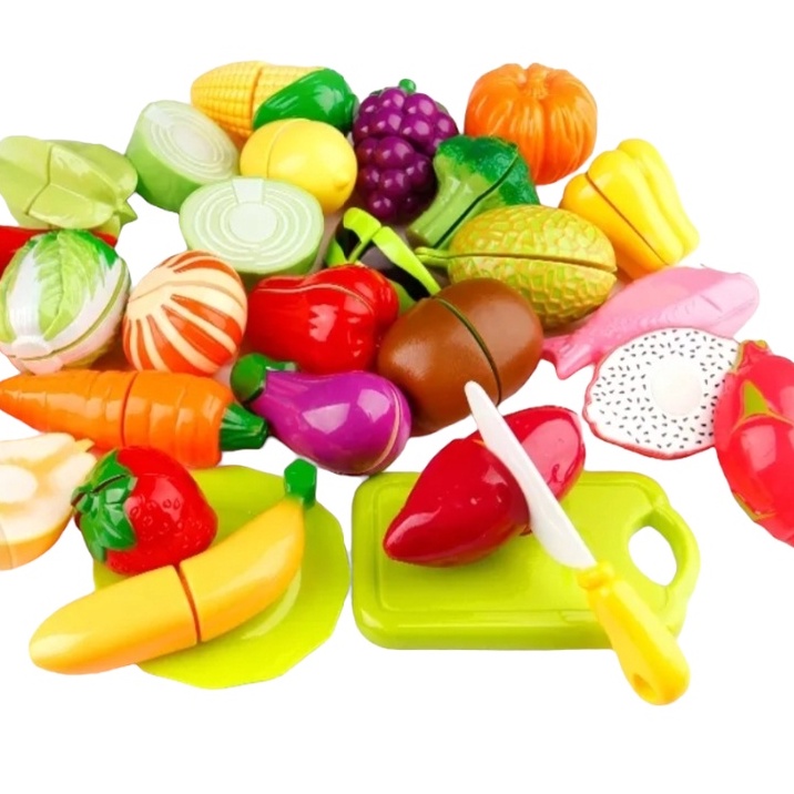 Kit Frutas Frutinhas Legumes De Brinquedo Com Velkro. | Shopee Brasil