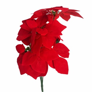 Flor do Natal 50cm Bico de Papagaio Artificial com 5 Hastes