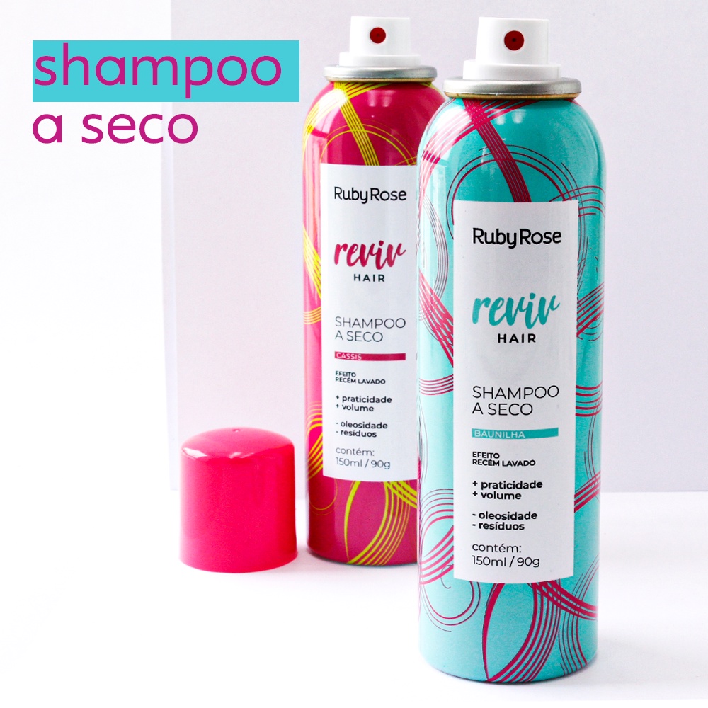 Shampoo a Seco Ruby Rose, Cabelos Oleosos, Volume, Leveza, Frescor ...