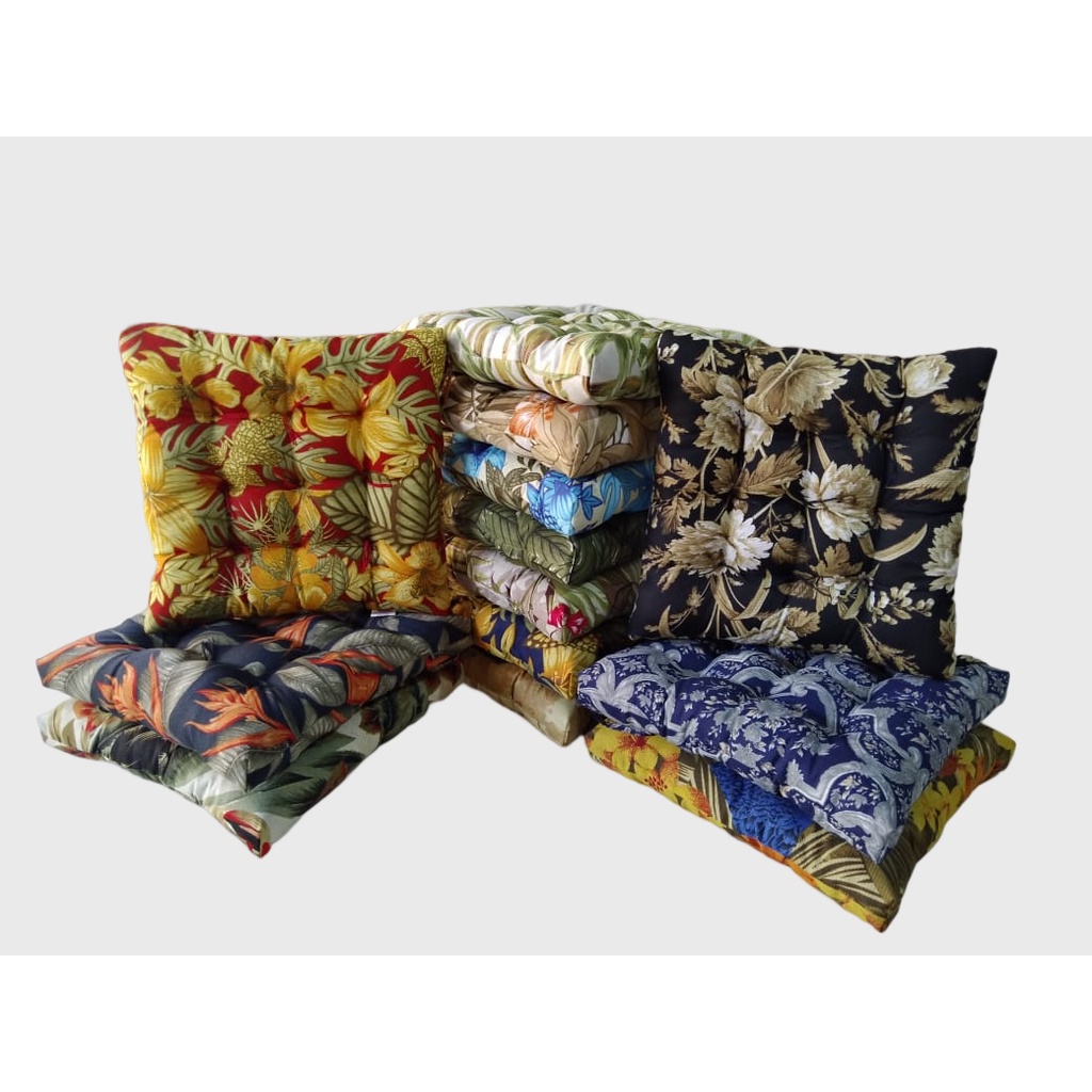 Kit 8 Almofadas Futon Assento de Cadeira Medida 38cmx38cmx6cm | Shopee ...