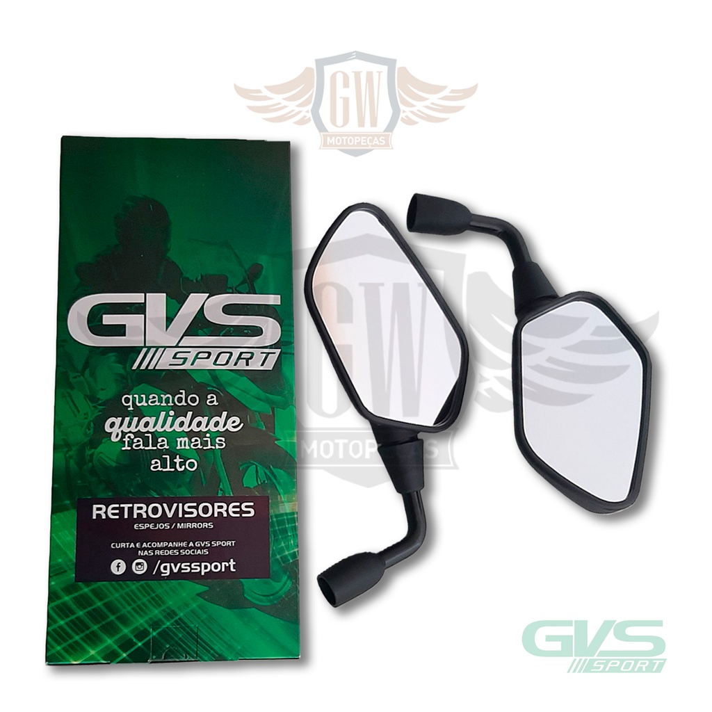 Retrovisor Gvs Cb 300 Rebaixado Yamaha Lente Convexa
