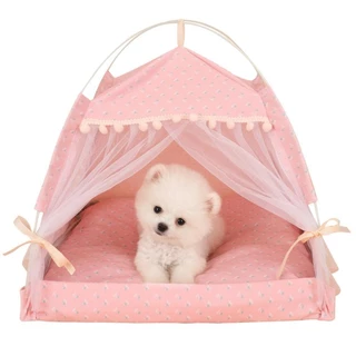 Casa De Tenda Para Animais De Estimação Fechada Gatos E Cães Cama Interior Dobrável Portátil Shu Pet