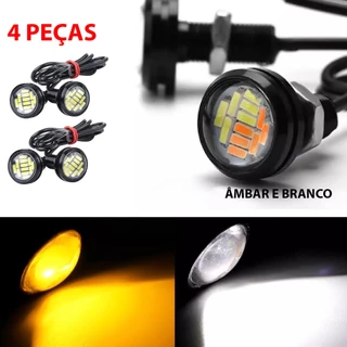 Led olho de aguia Luz de Grade 9W led amarelo branco dual collor Moto carro Caminhonete barco kit 4 unidades
