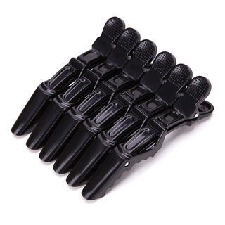 Kit Clips Crocodilo Para Cabelos Com 6 - 18 Unidades Cor Preto