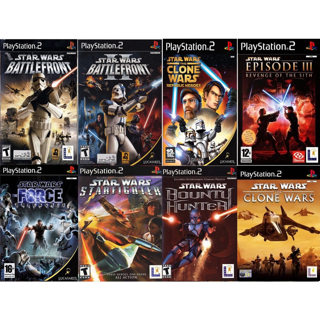 Kit Star Wars Collection com 8 Jogos (PS2) | Shopee Brasil