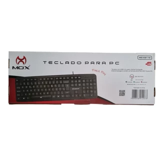 Teclado Mox Para PC Com fio ergonômico Ajuste altura MO - KB110 ABNT