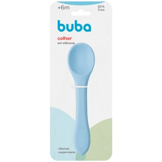 Colher Em Silicone Azul Flexivel E Supermacia 15642 - Buba