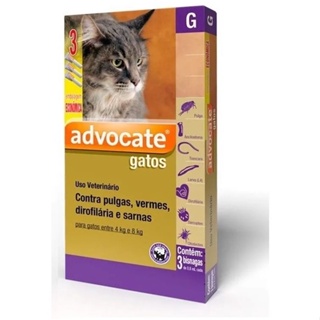 Antipulgas Advocate Gatos 4 À 8 Kg (combo 3 Bisnagas 0,8 ml)