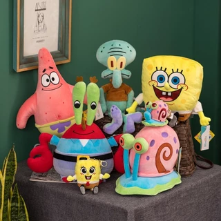 6pçs Brinquedos De Pelúcia Bob Esponja Calça Quadrada Patrick Estrela Lula