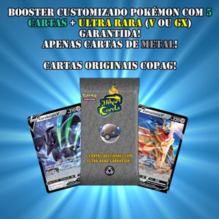 Booster Pacote de Cartas Pokémon com Ultra Rara (V ou GX) Garantida só Pokémon  Lutador