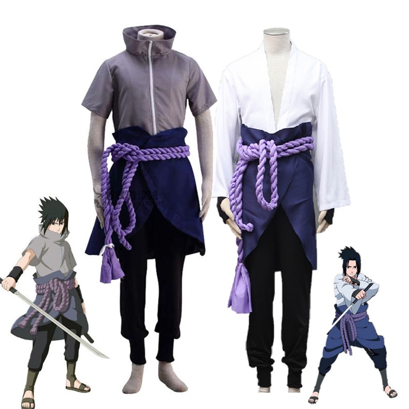 Fantasia De Cosplay Do Anime Uchiha Sasuke, Roupa De Criança Para