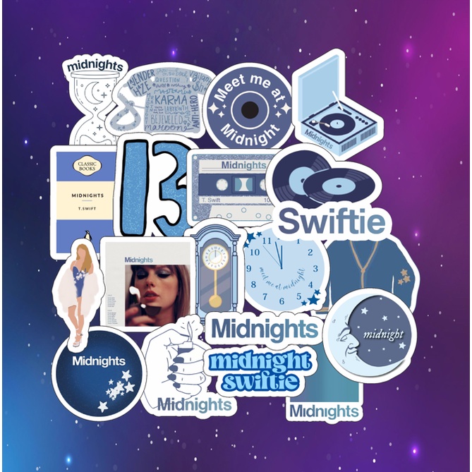 Pack Stickers - Taylor Swift - Midnights - 20 unds