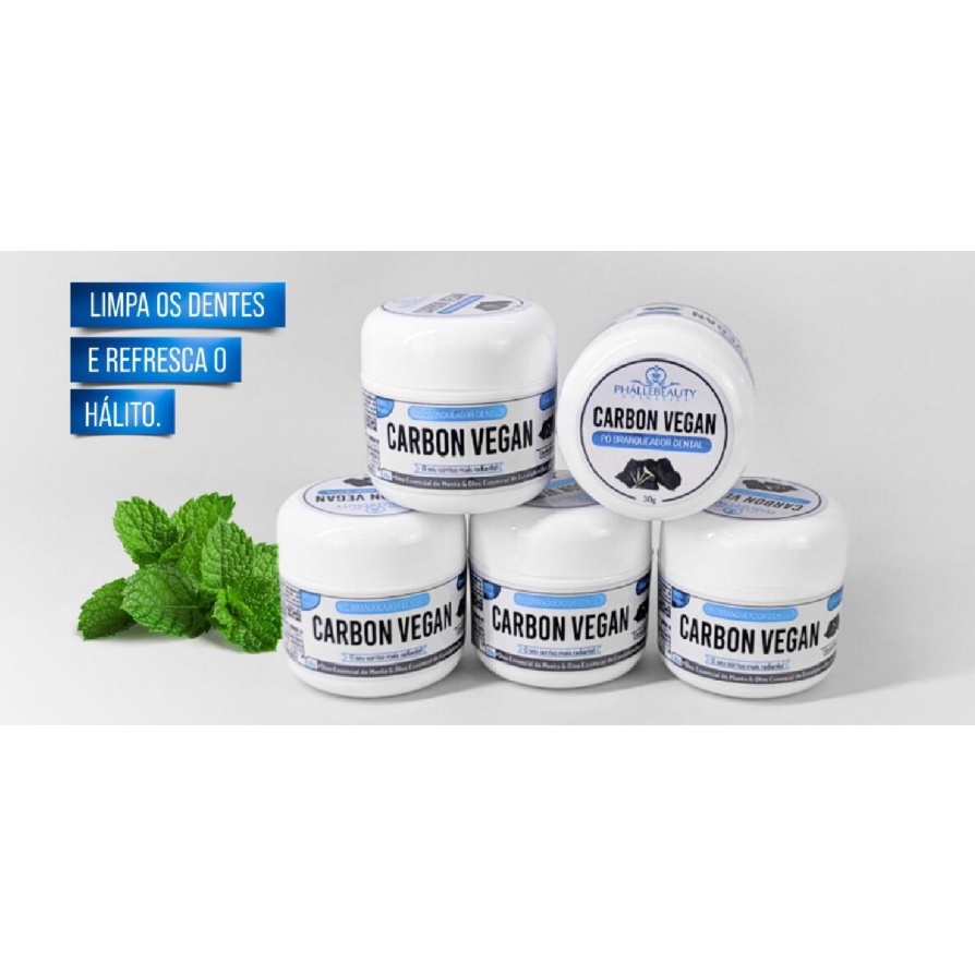 Clareador Dental em Pó Carbon Vegan PhalleBeauty PH0634