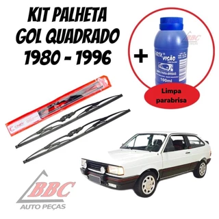 Kit 2 Palhetas Limpador De Parabrisa Dianteiro Gol Quadrado 1980 - 1996