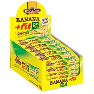 Banana +fit Pura Fruta Zero Açúcar Dacolônia Display Com 24un De 22g - 528g