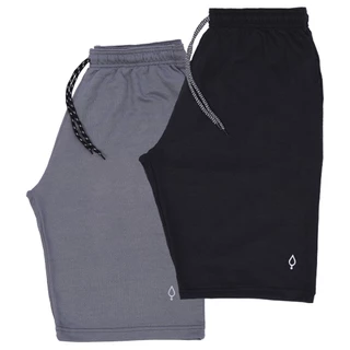 Kit 2 Bermudas Masculina Resina Short Moletinho Moletom