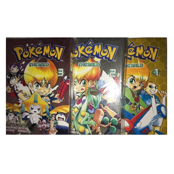 Mangá Pokémon Emerald Coleção Completa 1, 2, 3