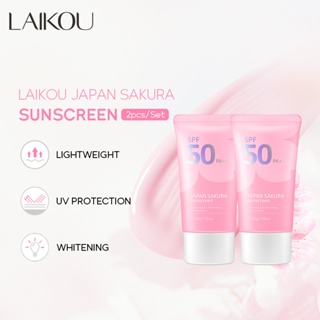 LAIKOU Sakura Protetor Solar Corporal SPF50 PA + + Creme Bloqueio 2pcs