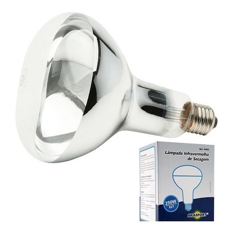 Lâmpada Infravermelha De Secagem 250W E-27 220V Estufa Uso G