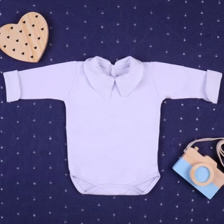 Body Branco Para Bebê 100% Algodão Manga Longa Luxo Masculino P Roupa de Bebe