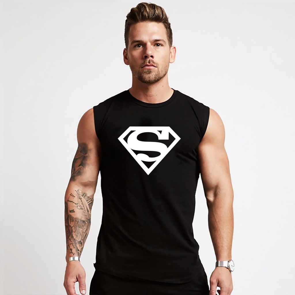 Camiseta Masculina Regata Machão Longline Superman Super-homem