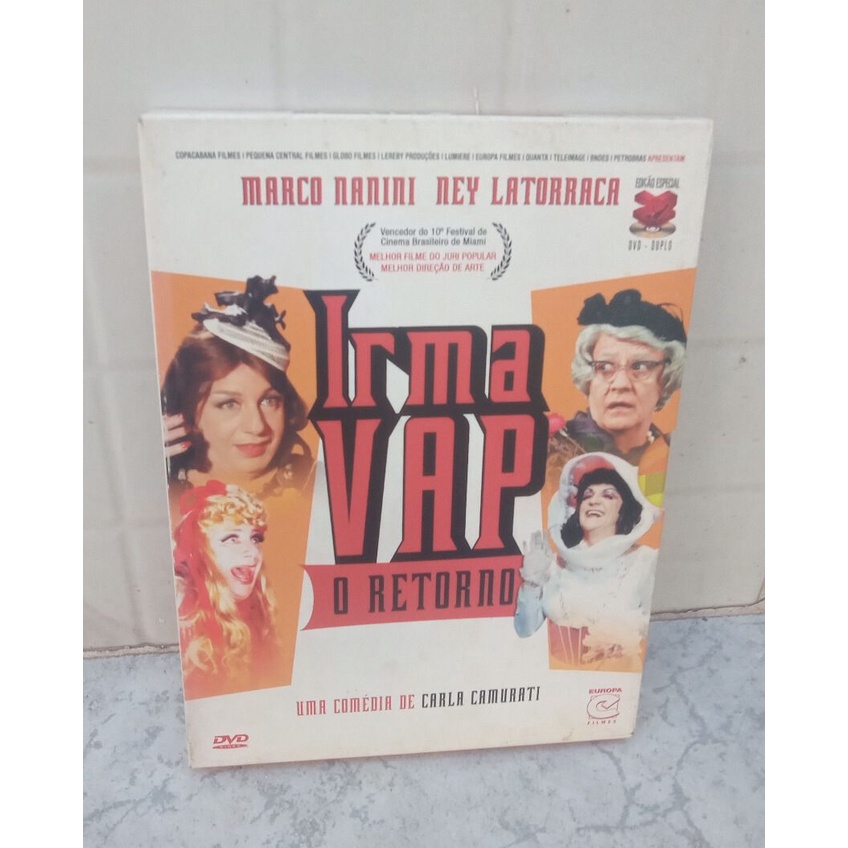DVD Irma Vap - O Retorno - filme de Carla Camurati - com Ney Latorraca e  Marco Nanini - duplo com luva | Shopee Brasil