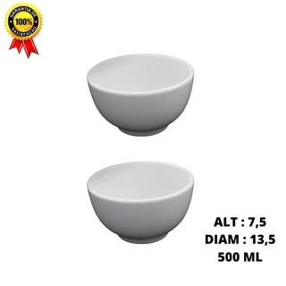 2 Tigela de Porcelana Premium 500ml Japonesa Pote Bowl Cumbuca