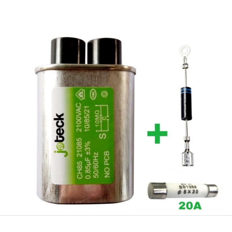Kit Capacitor Microondas 0,85uf + Diodo + Fusível Novo Shopee Brasil