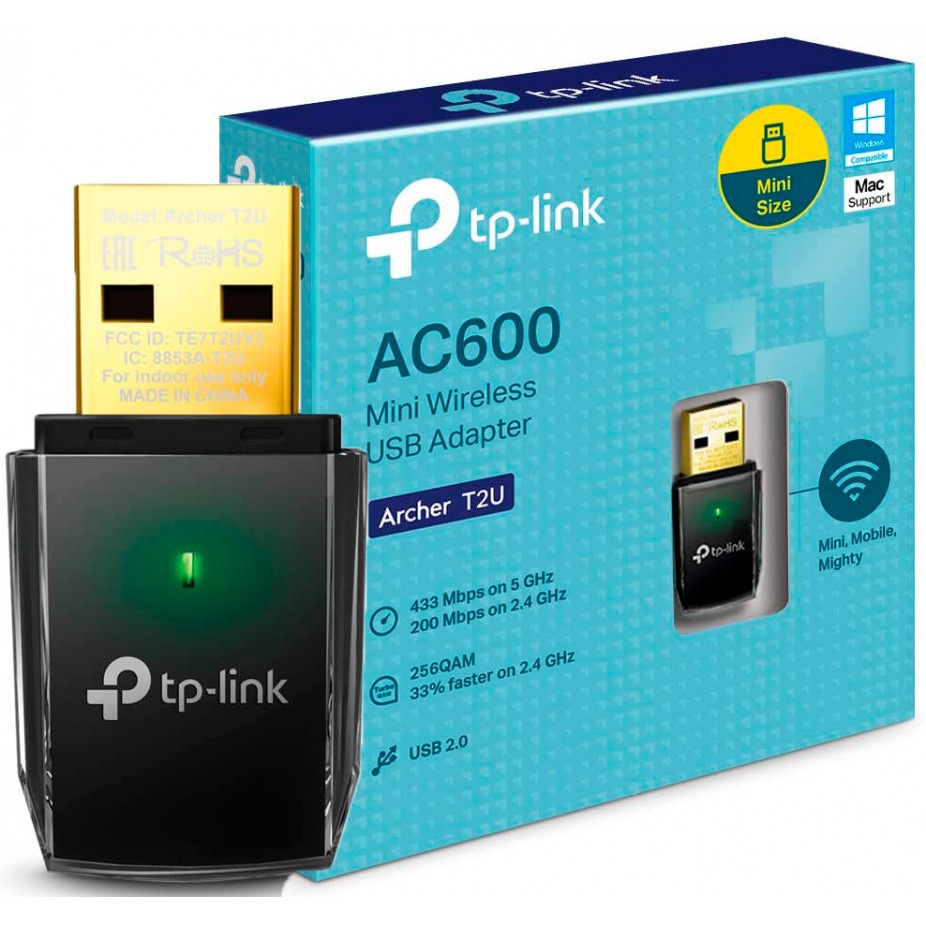 Adaptador Wireless Tp-link Archer T2u Ac600 433mbps
