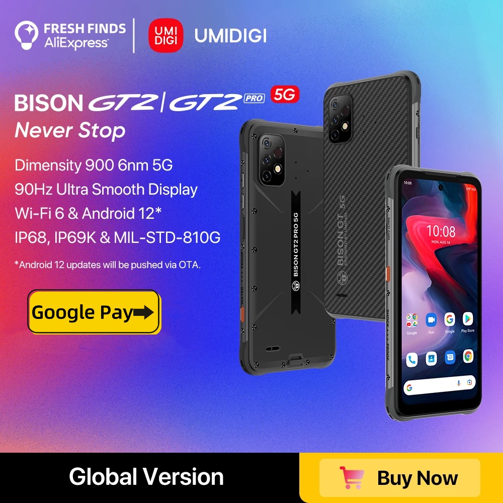 Smartphone UMIDIGI BISON GT2/GT2 PRO 5G Android Celular IP68&IP69K ...
