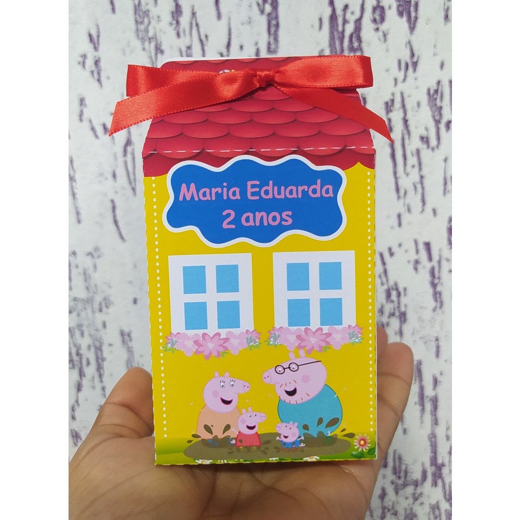 Kit 10 caixas milk personalizadas Peppa pig (personalizamos qualquer ...