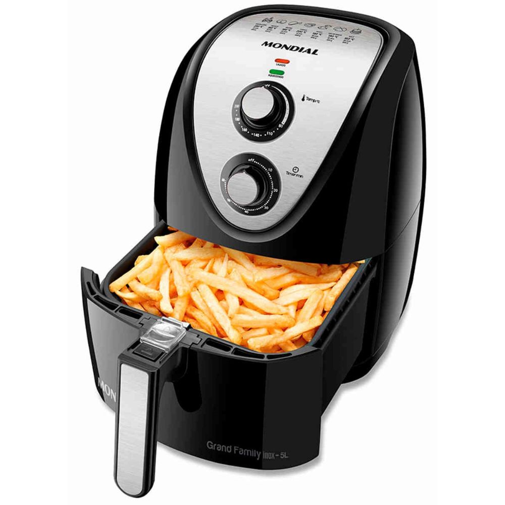 Fritadeira Sem Óleo Mondial Air Fryer AF-03 2,7 Litros Preta (