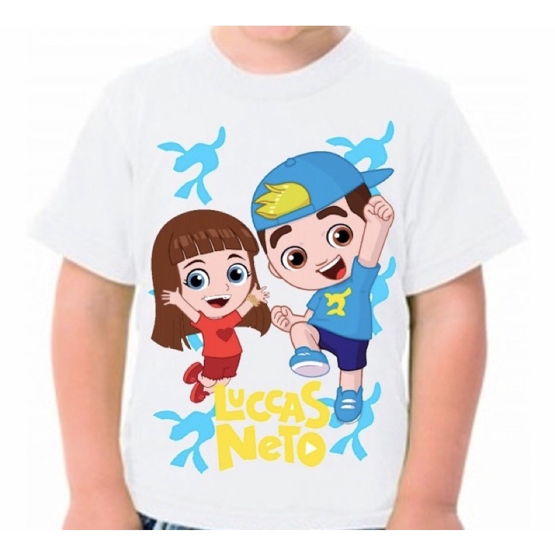 Camiseta Camisa Festa Infantil Luccas Neto E Gi Aventureiros fantasia ...