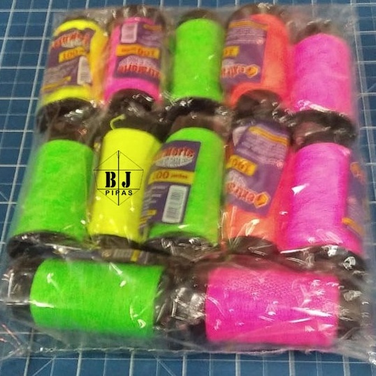 Linha de Pipa 200 Jardas Fluorescente Extra Forte c/12