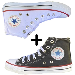 Combo Tenis All Star Kit 2 Pares Cano Alto Botinha Feminino
