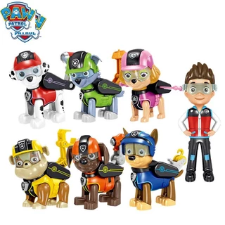 7pcs/8pcs Deformação Paw Patrol patrulha canina Ryder Skye Action Figure boneco brinquedo Modelo Kid Toy Aniversário Gift
