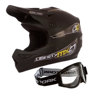 Capacete Motocross Adulto Protork Liberty Mx Pro Trilha Off Road Óculos 788