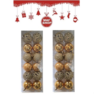 Natal Jingle Bell Dourado Com Bola De Galho De árvore E Laço