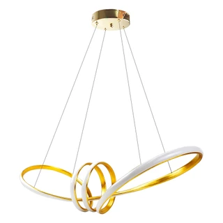 Luminaria Lustre Pendente Led Teto Moderno Curvas Infinito