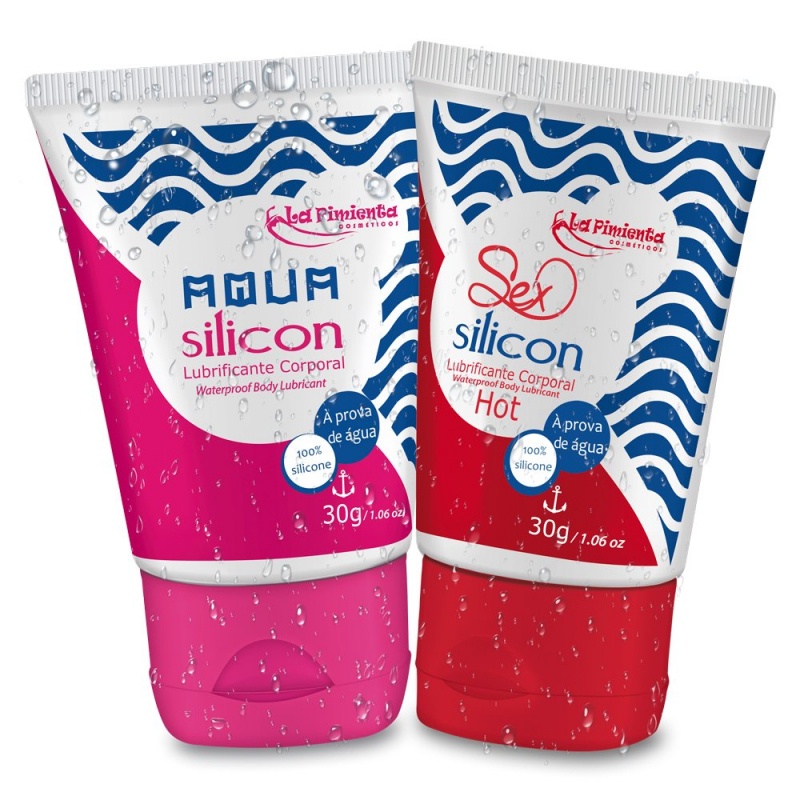 KIT C/2 AQUA SILICON 30G - lubrificante neutro à base de silicone Ideal ...