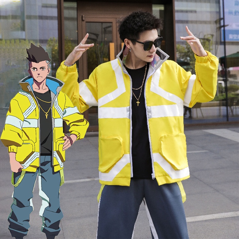 Anime CYBERPUNK EDGERUNNERS Cosplay David Martinez Traje Amarelo Casaco & Camisa Calças Trajes De Halloween Para Homem