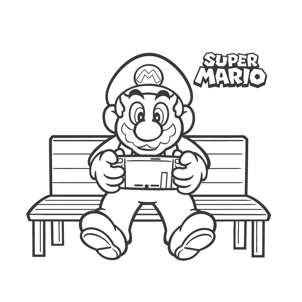 Kit 50 Desenhos Para Colorir super Mario Bros Envio Imediato